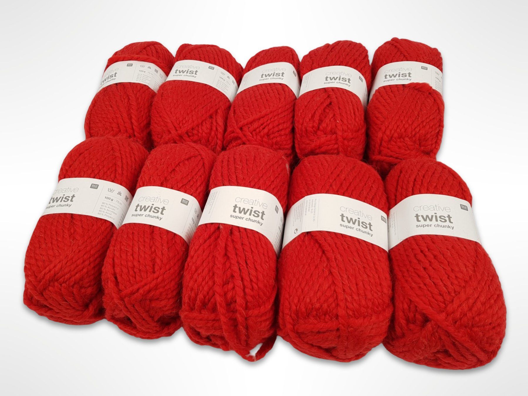 Lana: RICO DESIGN dicke Wolle Rot 10 Stk. – Nuovo (secondo la descrizione) da Suhr venduto da Restwert_Suhr 1