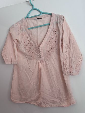 Sommerliche Bluse in zartem Rosa Grösse S/M Top Zustand! (H)