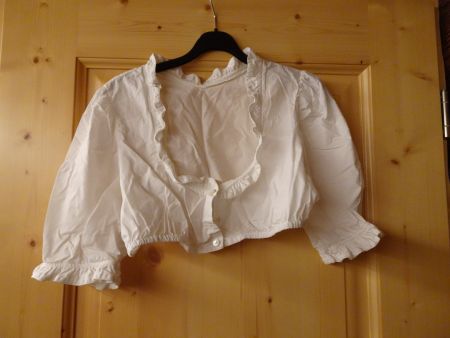 Dirndl-Bluse weiss Baumwolle Gr. 42 - 426292