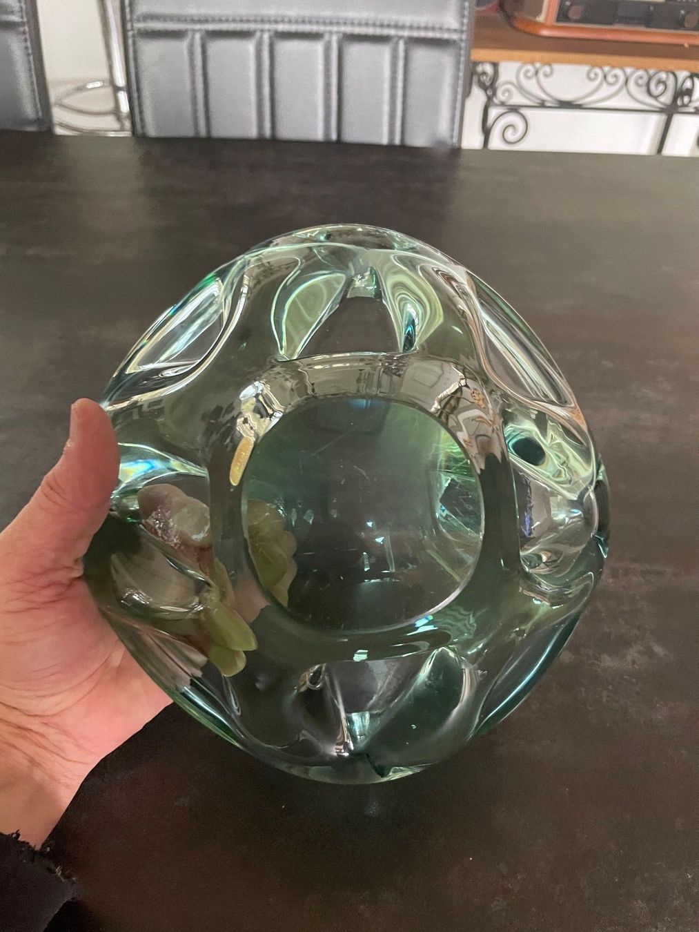 Portacenere: Ancien Cendrier Verre Soufflé Skrdlovice – Usato da Vallamand venduto da Bricbracbroc82 8