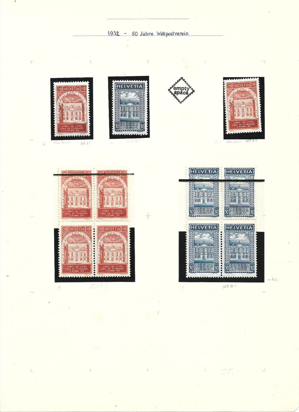 Alle Briefmarken: Type écusson 50e union postale Typ Wappen, 50 Jahre Postunio – Gebraucht aus Delemont von toutdubon11 1