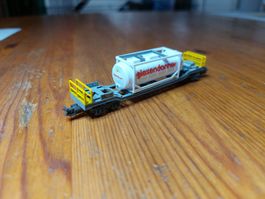 RhB Silocontainer "Giezendanner" mit Sb-t Tragwagen (3D-Druc