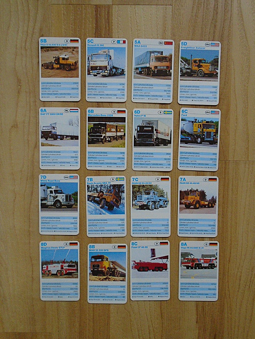 Giochi: älteres Quartett TRUCKS - Nr. 5307 – Usato da Pfeffingen venduto da Elfenstein 2