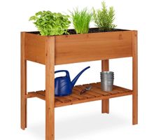 Hochbeet holz Pflanzkasten Balkon Kräuter- Gemüsebeet 80 kg
