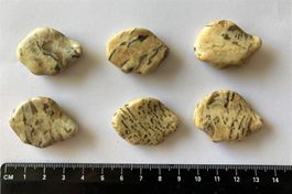 6 perles en Granit Grafit