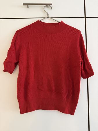 Mango Damen Pullover kurzarm rot Grösse M ungetragen/neu