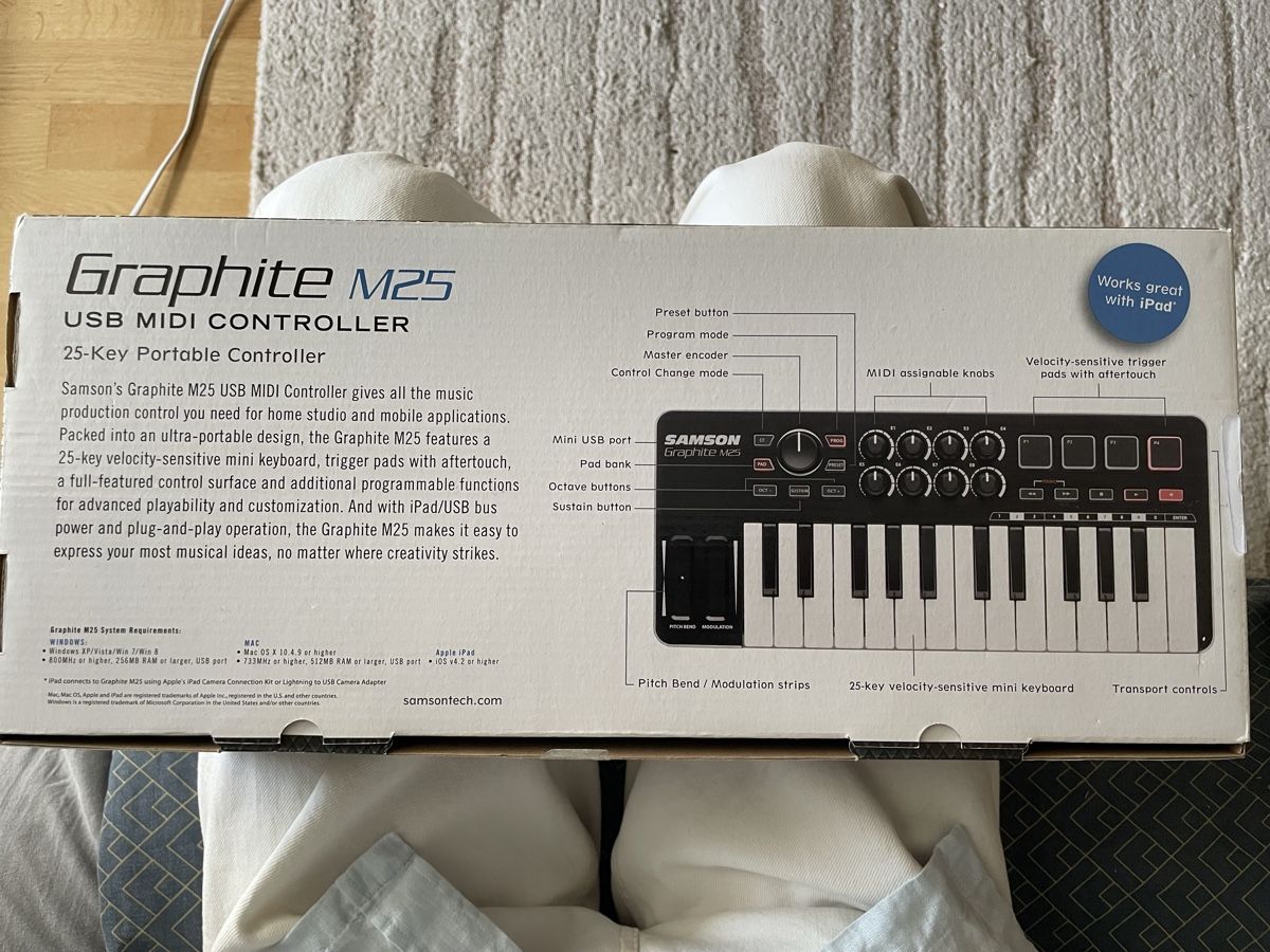 Strumenti musicali: Samson Graphite M25 USB MIDI Controller 25-Key – Usato da Zürich venduto da mal_l7qq 1