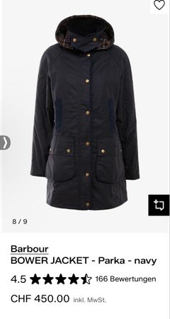 New Barbour Bower Jacket - Parka - navy - UK 8 eu 34