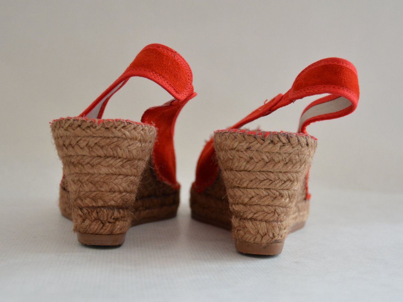 Scarpe da donna: Rote Keilsandalen Gr. 37, Sommerschuhe Espadrilles – Usato da Bern venduto da SecondWave 7