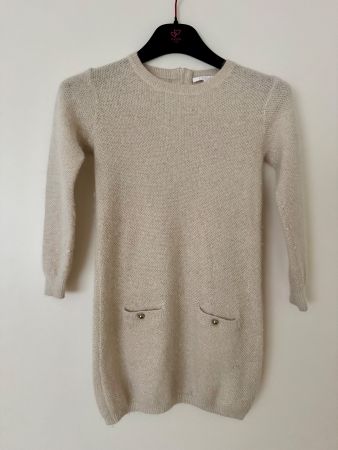 Chloé robe maille crème / Strickkleid, taille 6