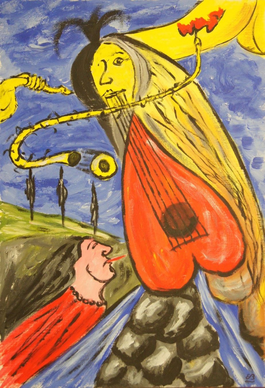 Dipinti: Acryl auf Papier: Looking for something – Nuovo (secondo la descrizione) da Fribourg venduto da erw_68dx