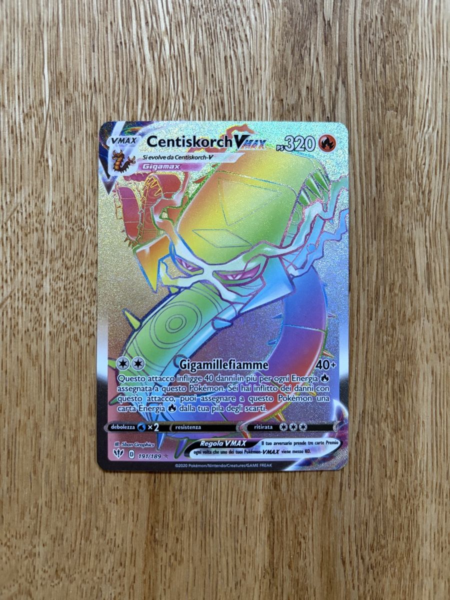 Pokémon Sammelbilder & Trading cards: Centiskorch VMAX #191 Pokemon Darkness Ablaze IT – Neu (gemäss Beschreibung) aus Celerina von vyn_90