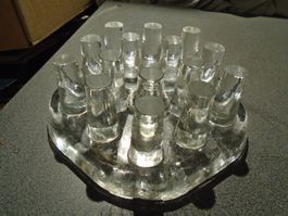 Rechaud, Glasdesign Georgshütte, Glas, gross, rund
