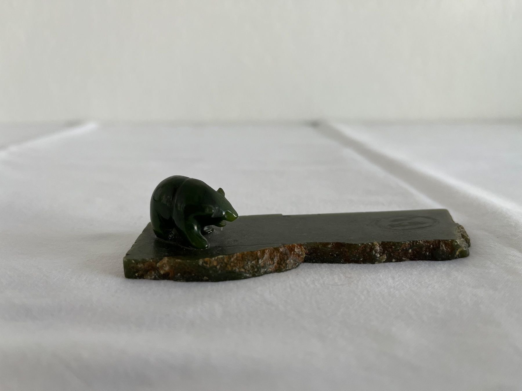 Statuette: Bär aus grünem Stein – Usato da Wetzikon ZH venduto da seli03 4