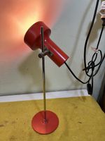 Tischlampe oran Metall mit Schirm und Lampenstab retro 70 er