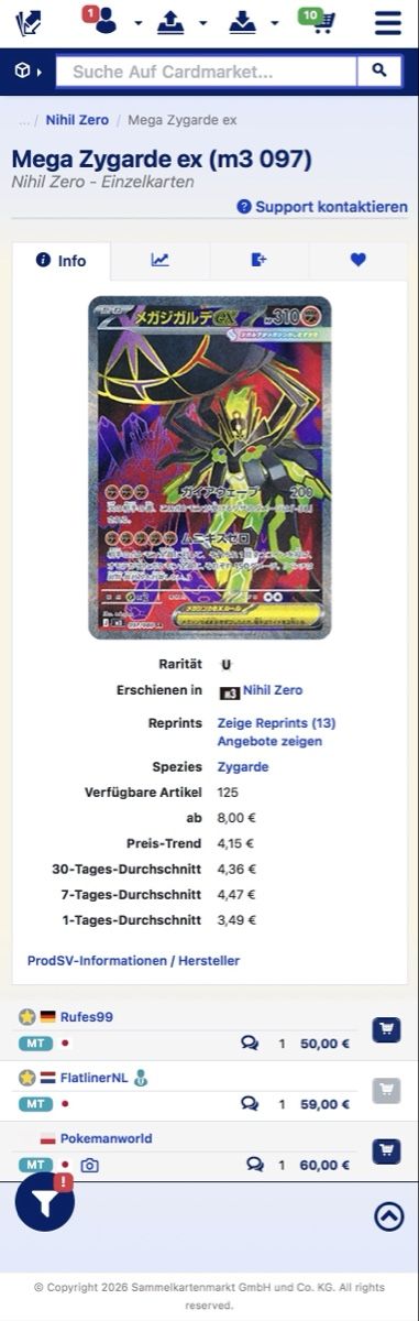 Pokémon Carte collezionabili: Pokémon Mega Zygarde ex 097/080 SR – Nuovo (secondo la descrizione) da Liebefeld venduto da Swiss-TCG 2