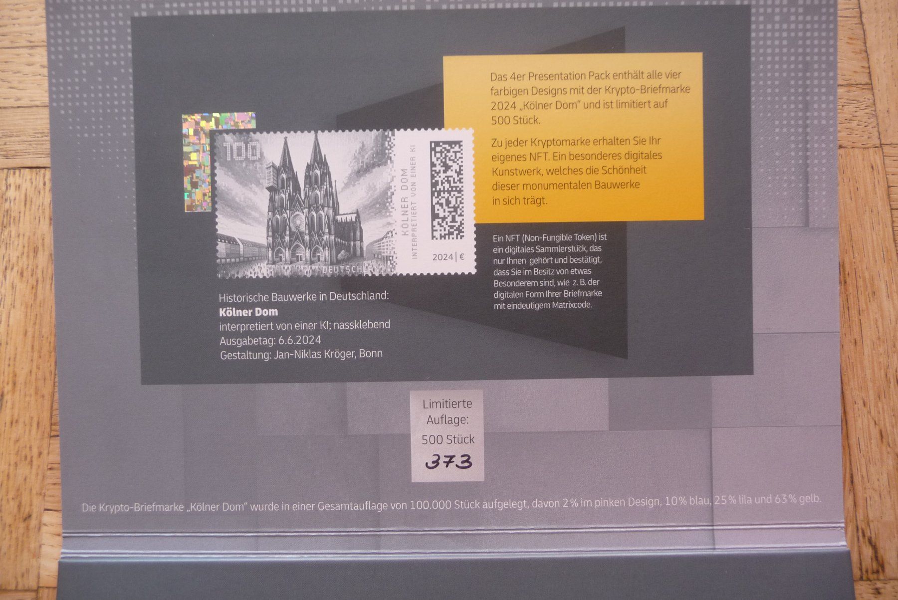 Tutti i francobolli: BRD Krypto-Briefmarken Kölner Dom, 2024, 4er Pack neu – Nuovo e nell'imballaggio originale da Zürich venduto da Edje 4
