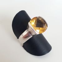 Ring Silber 925 Citrin Grösse 17 mm Schmuck Damen