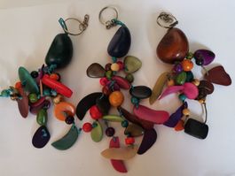 3 Porte-clés en tagua, ivoire végétal - 3 pièces !!