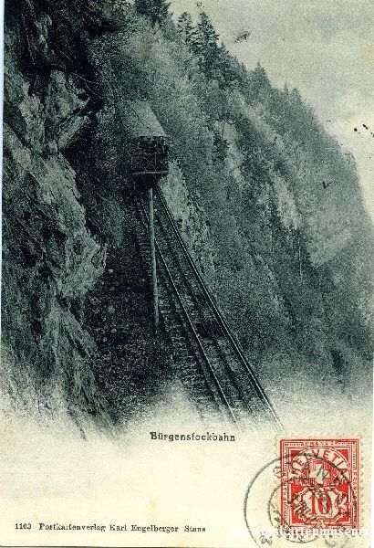 Cartoline postali: Bürgenstockbahn + 1907 – Usato da Emmenbrücke venduto da teestube