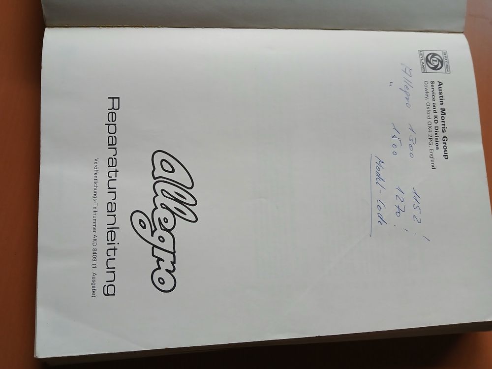 Libri: Austin Allegro Reparaturanleitung – Usato da Langenthal venduto da Egro50 1