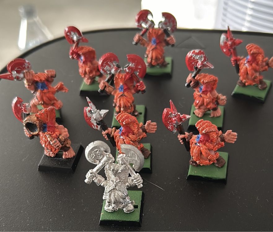 Lot Figurines Warhammer Nains + Canon + Héros - Advanced Heroquest - AoS