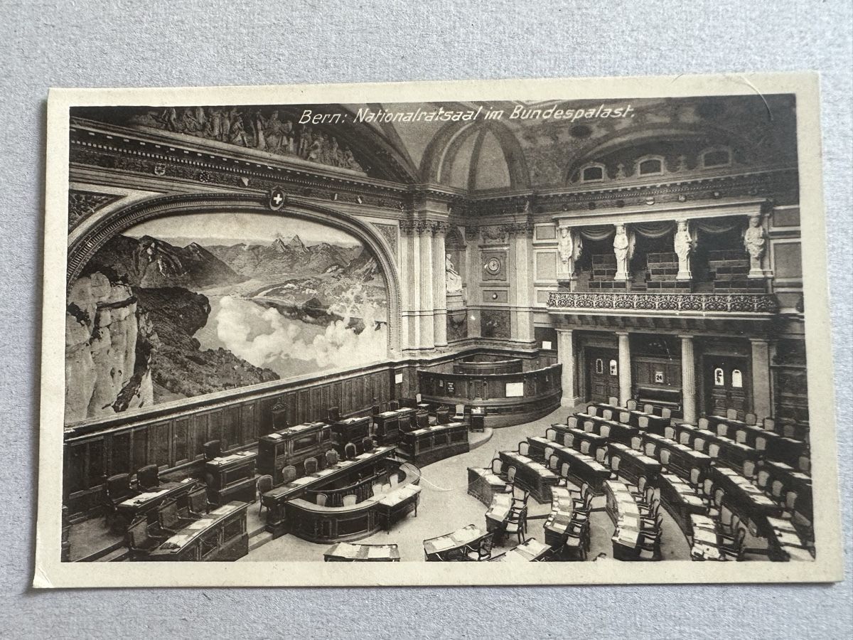 Ansichtskarten: AK v. 1914: Bern im Bundespalast – Gebraucht aus Frauenfeld von aluma14