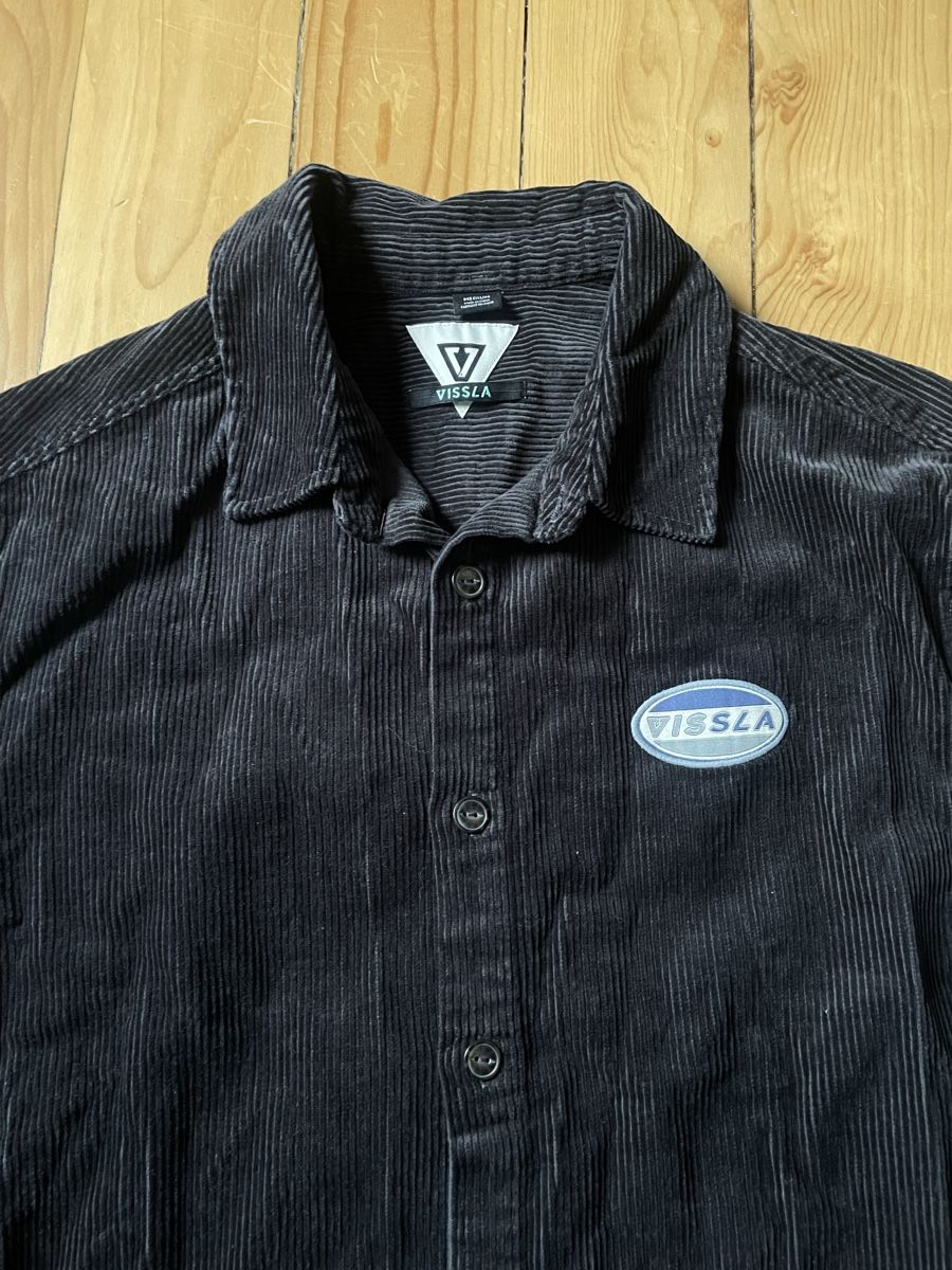 Camicie: Visla Cord Hemd Schwarz M – Usato da Zürich venduto da Rollladen 1