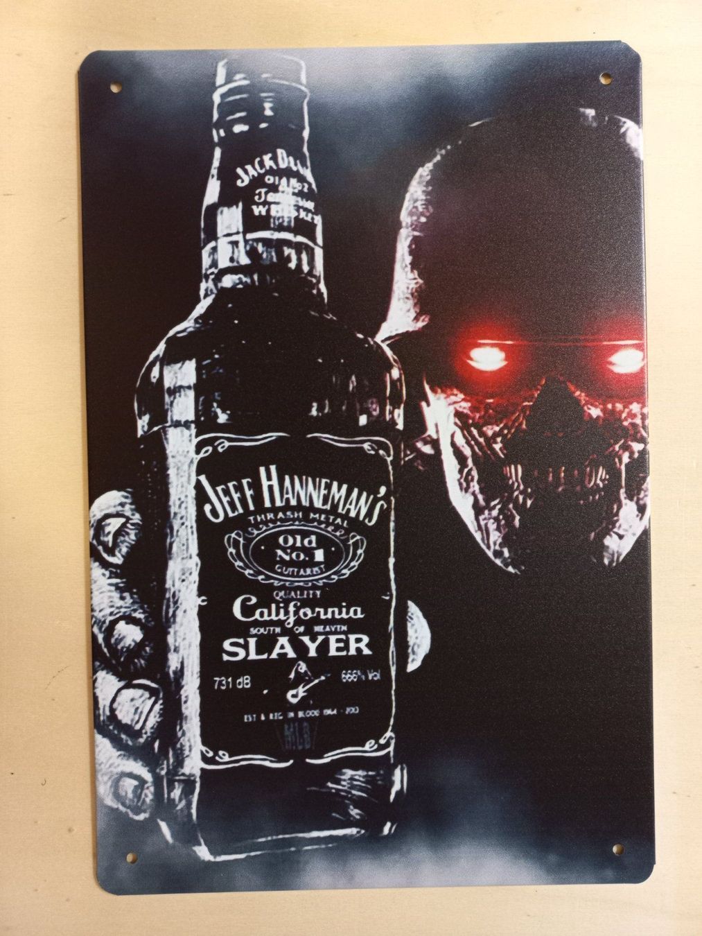 Insegne: Jeff Hanneman's Blechschild – Nuovo e nell'imballaggio originale da Alberswil venduto da mech350