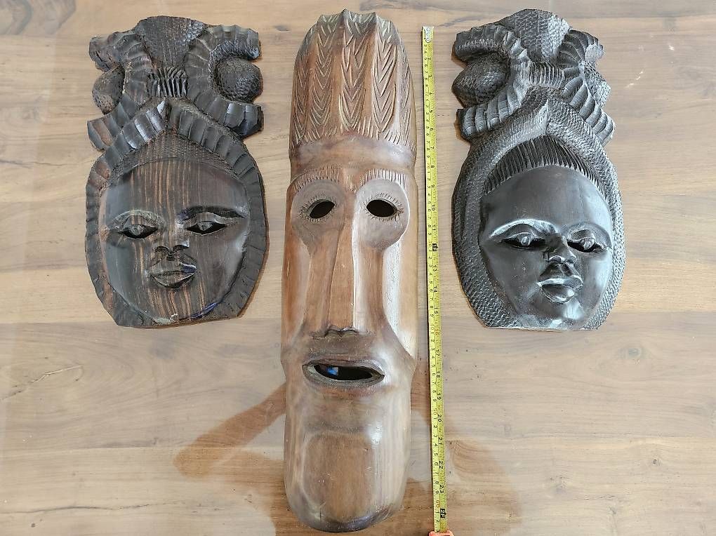 Arte internazionale: Afrikanische Holzmasken  Handgeschnitzte – Usato da Utzenstorf venduto da Dac_mk