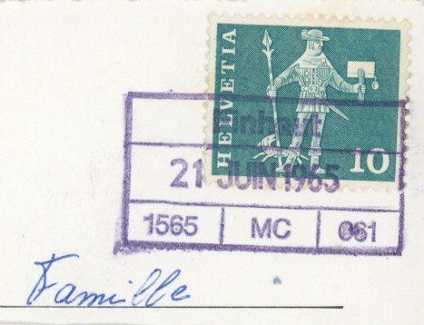 Cartoline postali: Giétroz   VS   -   "Coloniee EDEN"      en 1965 – Usato da Brig venduto da Valcards54 1