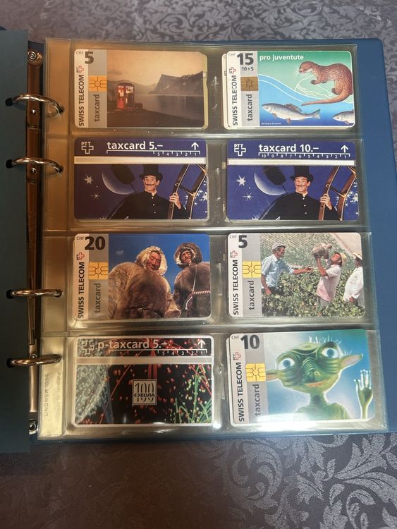 KOBRA Telephone Card Album Nr. G28 Blue - Holds 80 Cards With 10 Clear Pages - View #6
