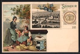 Litho Aarau, Kakao Suchard, Ortsansicht,