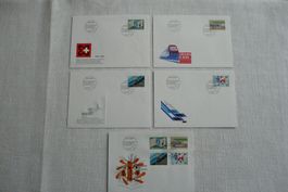 1990 5 FDC Sondermarken I Satz & Einzelmarken SBK 785 - 788