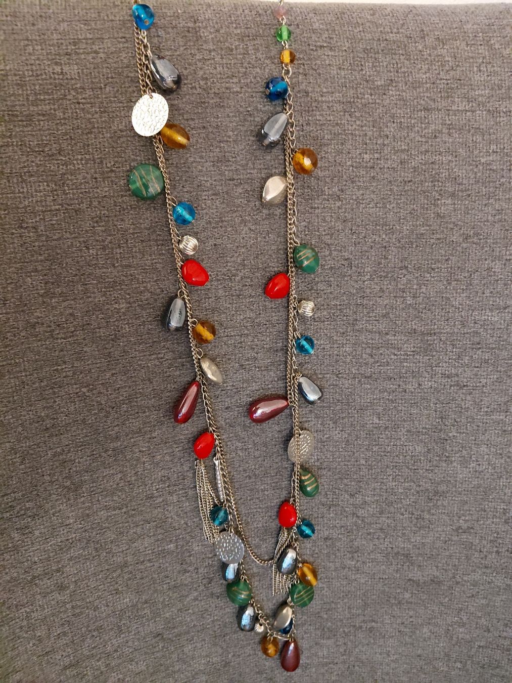 Catenine: 4 Modeschmuck Ketten silbern, Perlen bunt edel witzig + Ring – Usato da Uster venduto da mar_276v 4