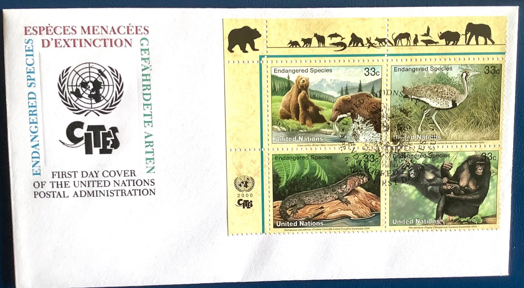 Alle Briefmarken: 1993 - 2001 / FDC  UNO - USA Gefährdete Arten Kompl.Sätze – Neu (gemäss Beschreibung) aus Liestal von Skunk02 3