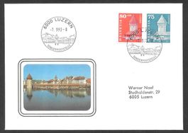 Combo-FDC W74 mit Nr. 366 Luzern 7.9.1993 schön illustriert