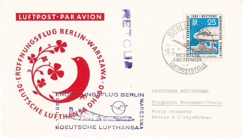 Tutti i francobolli: DDR Flugpost, 2 Belege – Usato da Bellach venduto da qsearch 2