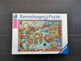 Ravensburger Puzzle 1000 Teile antike Weltkarte