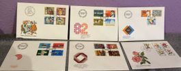 lot de six FDC des années 80