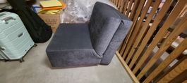 Klappsofa grau Schlafsofa Bettfunktion gut erhalten