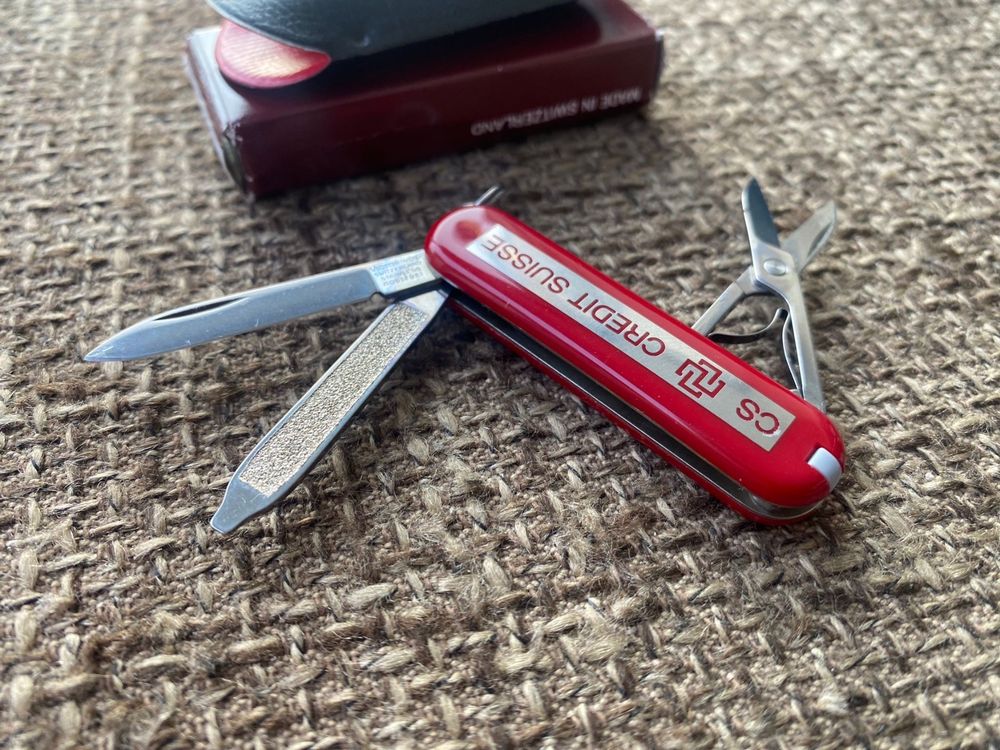 Kleines altes Sackmesser VICTORINOX „Credit Suisse“ NEU OVP | Kaufen ...