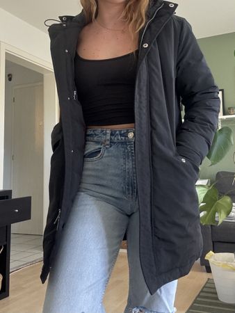 Tommy Jeans Daunenmantel, schwarz, neuwertig, Grösse S