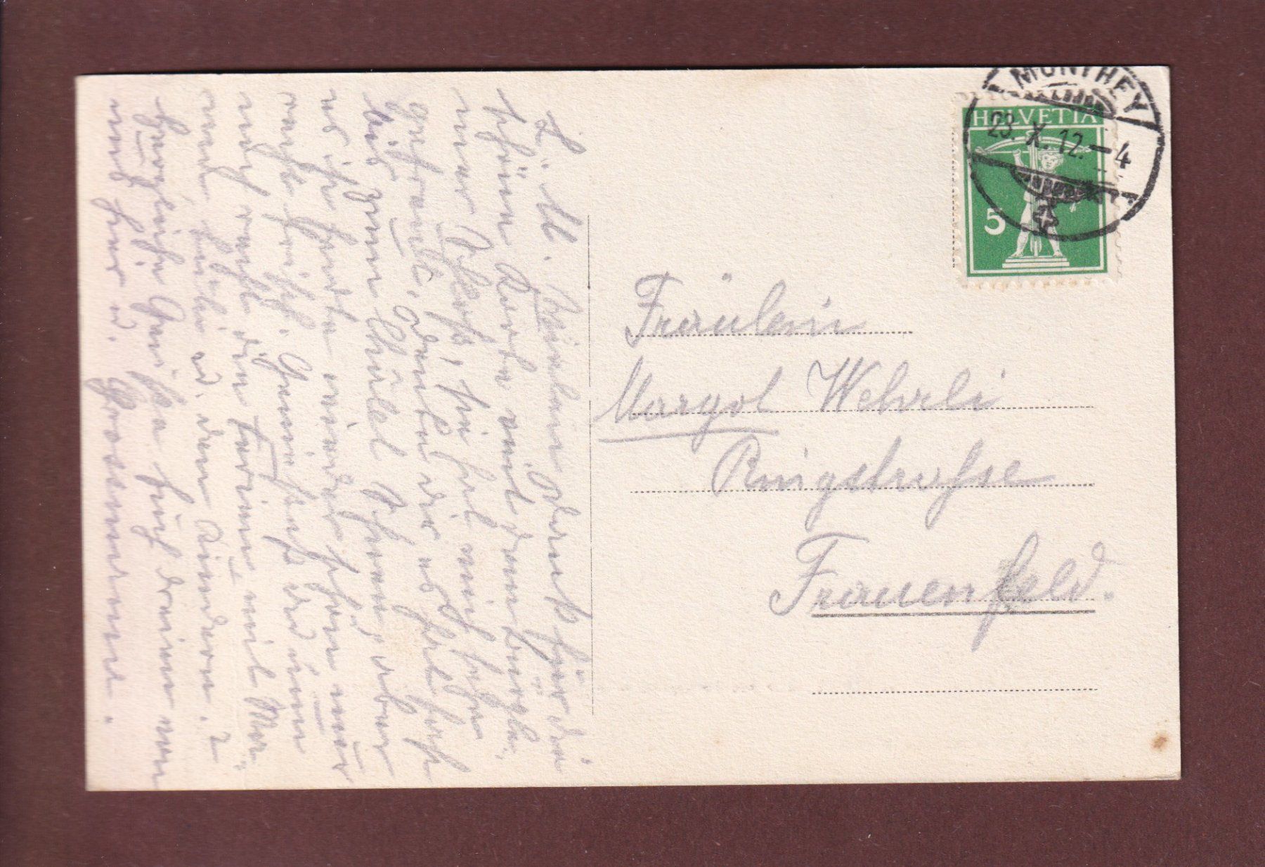 Cartoline postali: VALAIS - Sur les sommets - CHEVRES – Usato da Pully venduto da nicecards 1