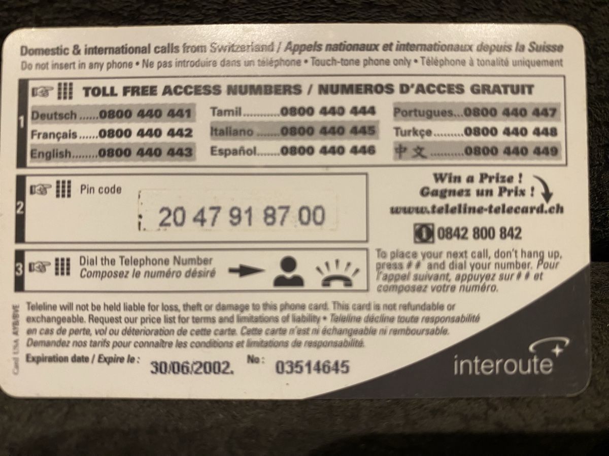 Schede telefoniche: Carte dos 2 – Usato da Lausanne venduto da babacard10 1
