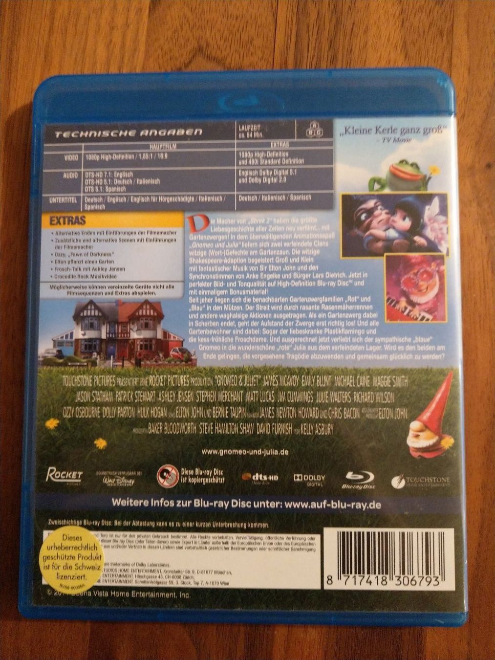 Tutti i DVDs: Blu Ray - Gnomeo und Julia – Usato da Rheinfelden venduto da FilmAuktion 1