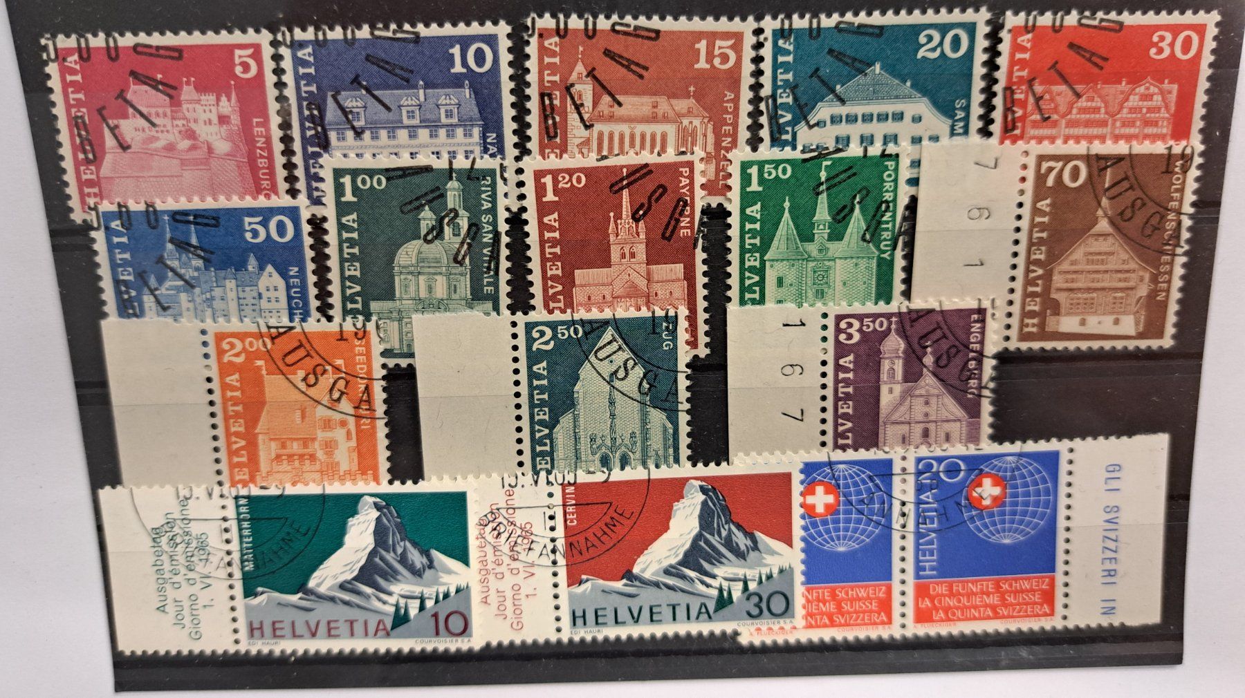 Tutti i francobolli: 10 Stk. CH Briefmarken-Steckkarten, postfrisch etc. – Usato da Münchwilen AG venduto da Nesar 7