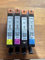 4 Canon Druckerpatronen CLI-571 Y M BK C neuwertig