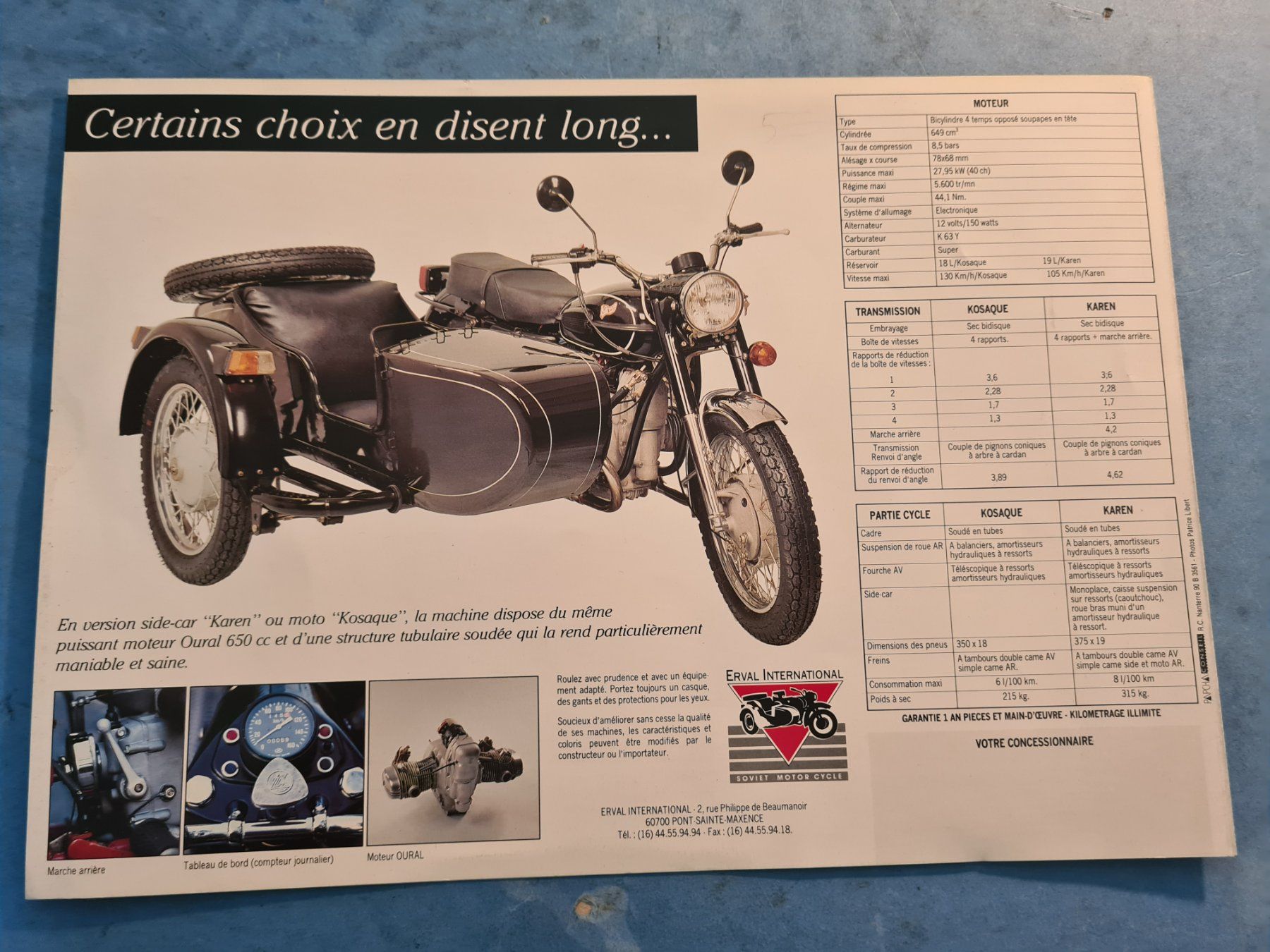 Dokumente: OURAL  650  BROCHURE  VINTAGE  OLDTIMER – Gebraucht aus Bellevue von BURGOLMANIA 3