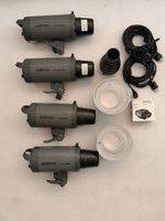 4x Walimex pro Studioblitz VC-600 Plus / VC-400 inkl. Zubehö